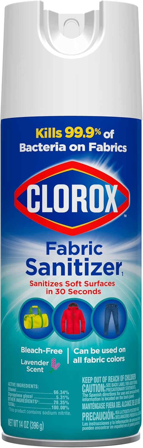 Clorox Fabric Sanitizer Aerosol Spray, Lavender Scent 14 Ounces